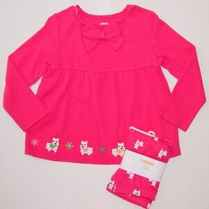 NWT Gymboree 3-6M pink Westie swing Top set Leggings puppy